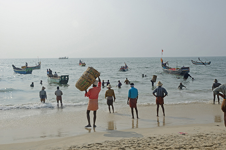  Fischerei nahe der Stadt Alapphuza (Alleppey)