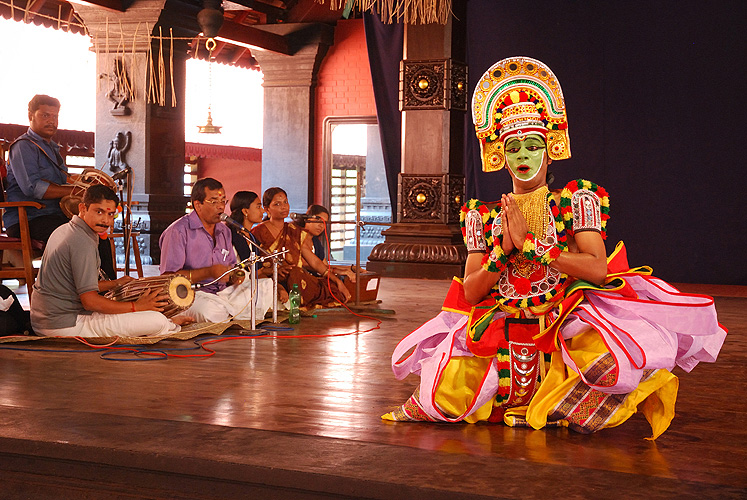 Kathakali-T�nzer mit Musikern
