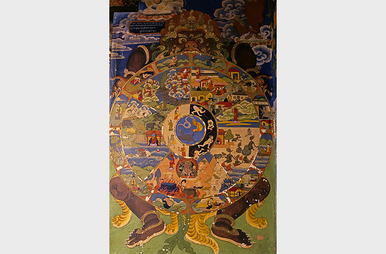 Das Rad der Wiedergeburt, sakrales Gem�lde 