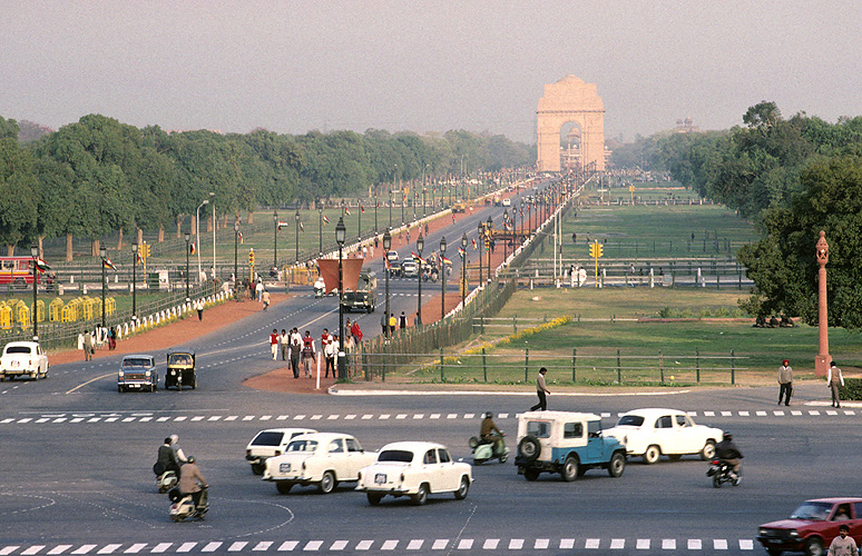 Raj Path, die Paradestra�e in der Hauptstadt New Delhi