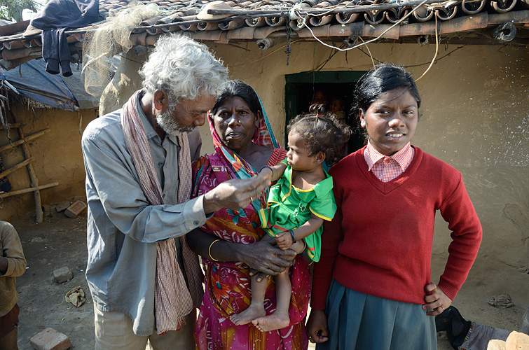Dalit-Familie im l�ndlichen Bihar nahe Gaya - Dalits 01