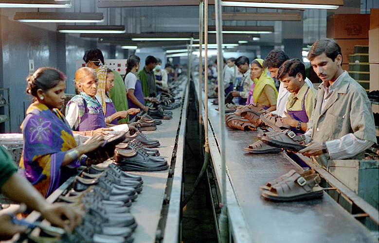 Schuhfabrik in der N�he von New Delhi  