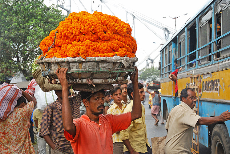 Lastentr�ger im Stadtzentrum von Kolkata, West-Bengalen