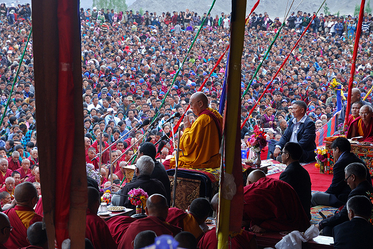 Dalai Lama h�lt Ansprache in Leh, Ladakh 